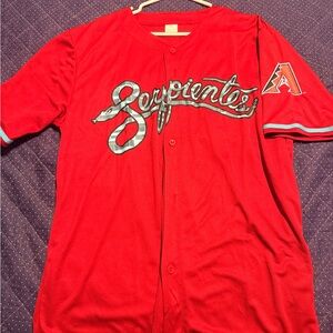 Red Serpientes Diamondbacks Baseball Jersey *MAKE AN OFFER. MUST SELL!!*